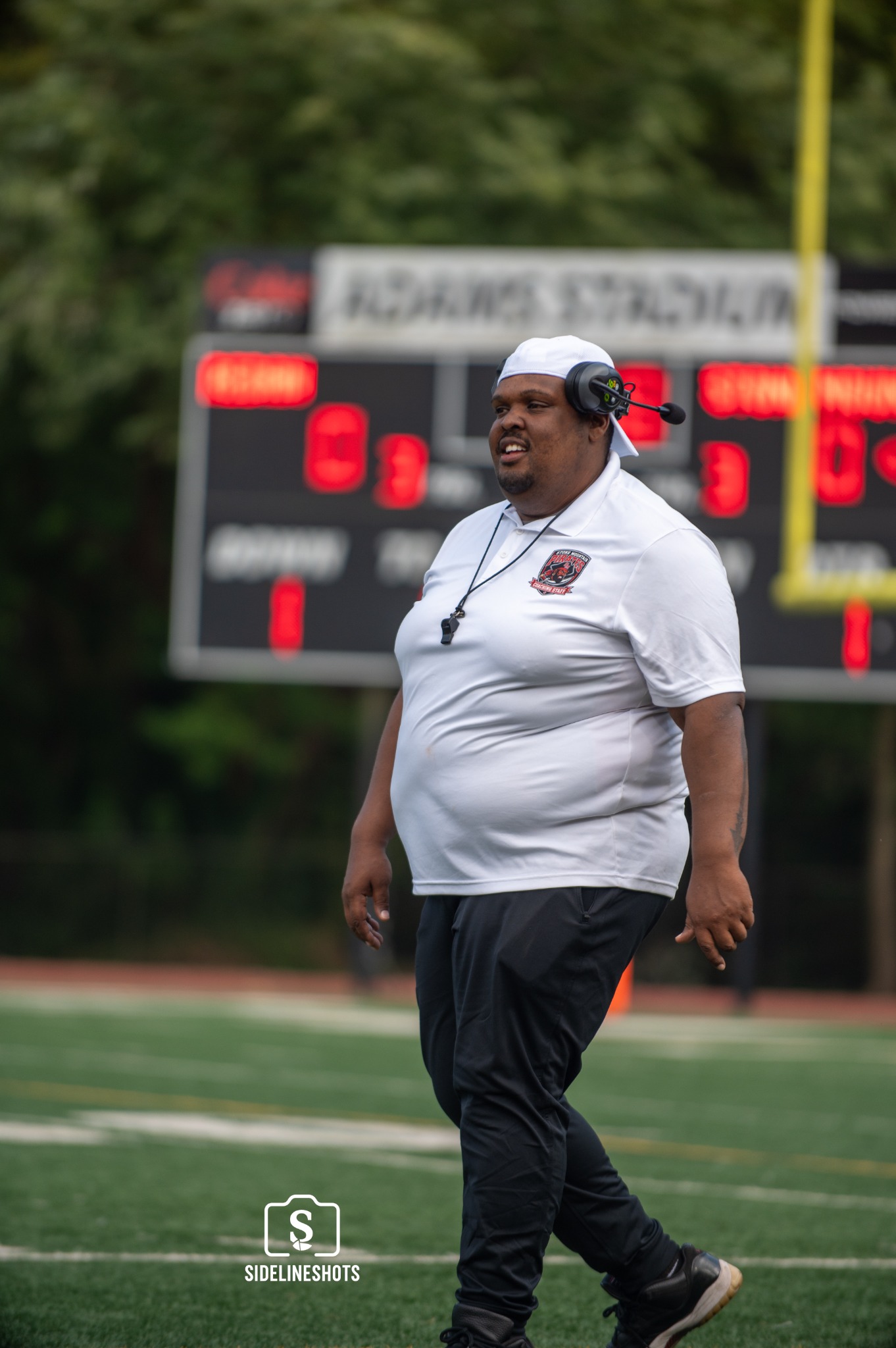 Coach Robert Winn Jr. on the sideline