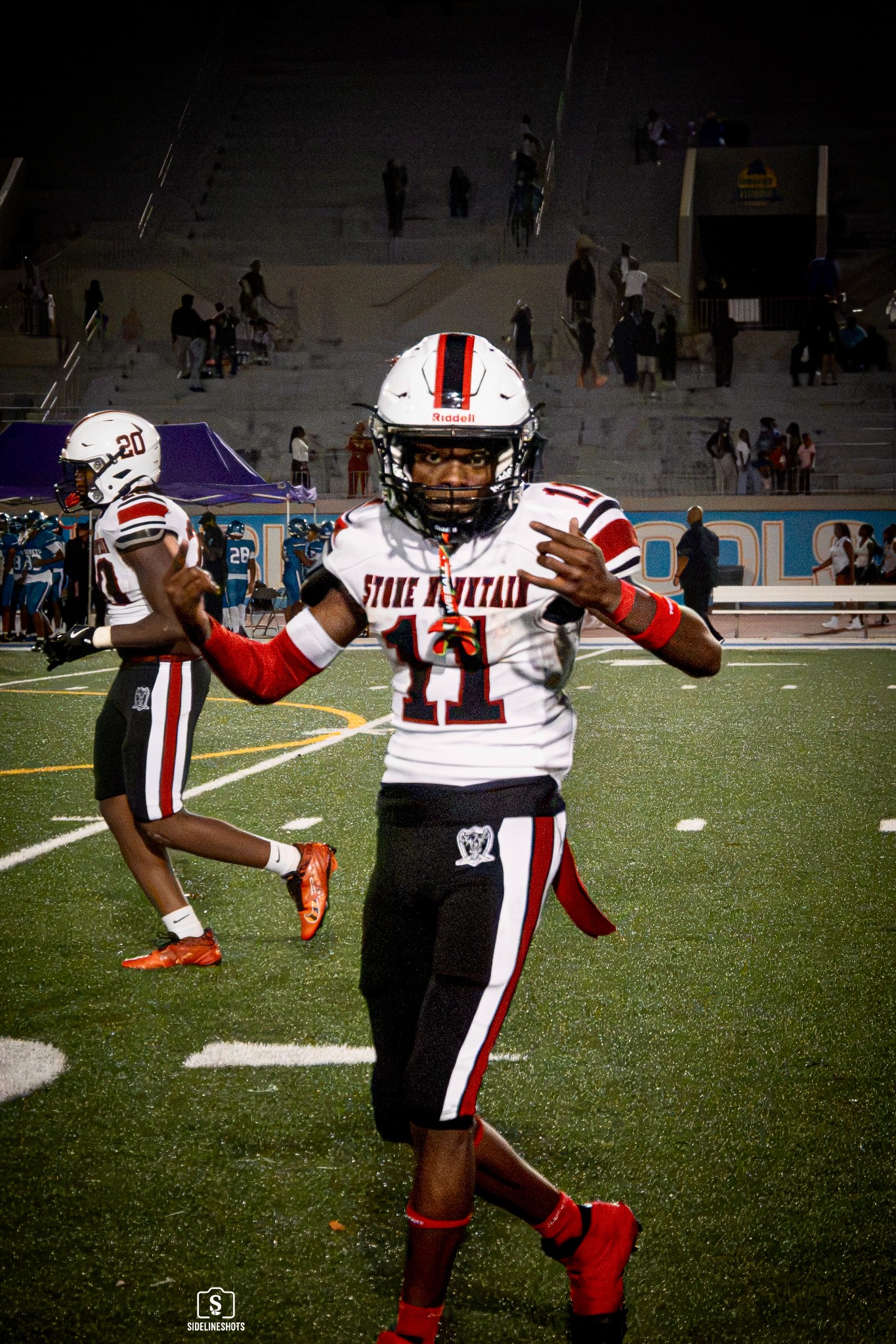 Stone Mountain number 11 celebrating after a play
